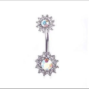 Sunflower belly ring